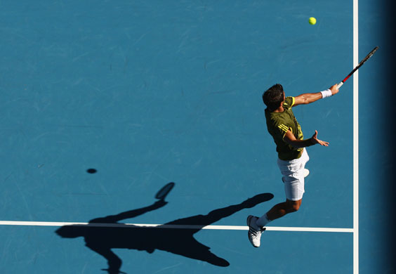 Gallery Australian open : Verdasco plays a backhandagainst  Murray  Australian Open 