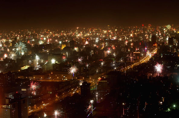 Gallery 24 hours in pictures: Fireworks illuminate the skyline of Beijing for Chinese New Year 