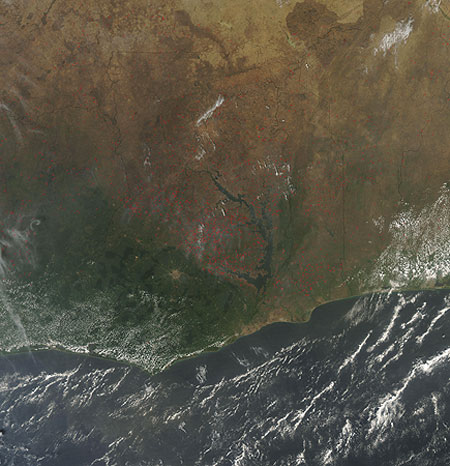 Gallery Satellite eye on Earth: Agricultural fires are common in west Africa's dry season