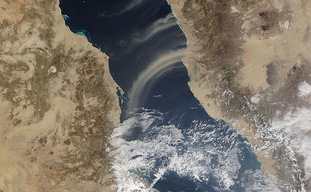 Gallery Satellite eye on Earth: Dust plumes blew off the coast of Saudi Arabia and over the Red Sea 