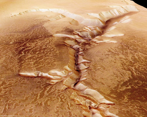 Gallery Mars: The Echus Chasma, part of the Valles Marineris region