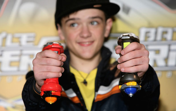 Gallery Toy Fair 2009: George Sampson promotes new game Battle Strikers at the Toy Fair 2009.