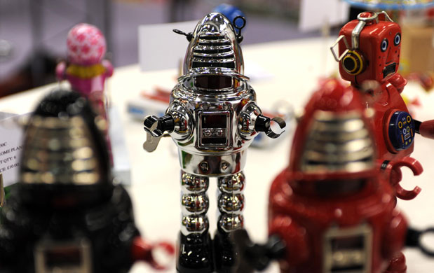 Gallery Toy Fair 2009: Toy robots on display at the Toy Fair 2009.