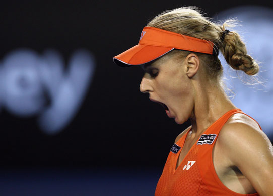 Gallery Australian Open: Elena Dementieva reacts after a point
