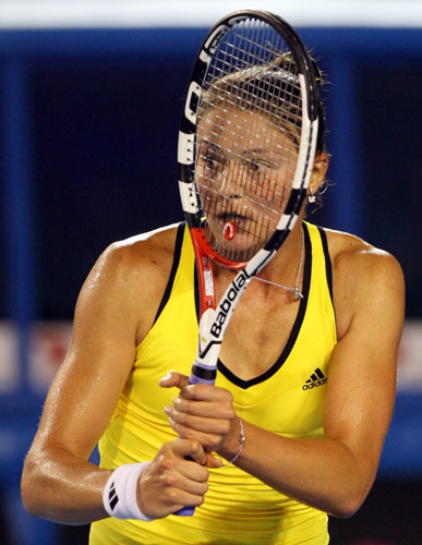Gallery Australian Open: Dinara Safina reacts as she plays Vera Zvonareva