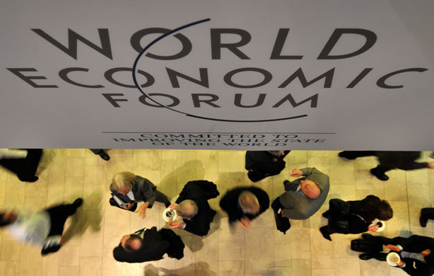 Gallery Davos: Participants in the congress centre at Davos