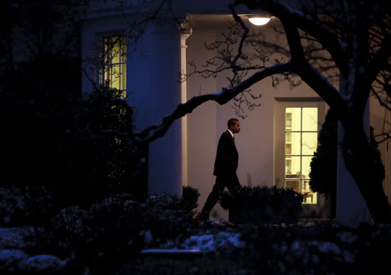 Gallery 29 January 2009: Washington, US: Barack Obama returns to the White House