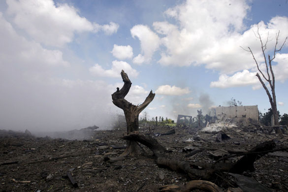 Gallery 29 January 2009: Trece Martires, Philippines: A fireworks factory after an explosion