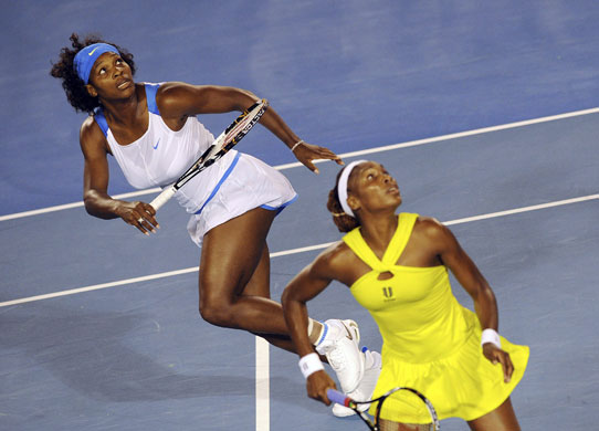 Gallery Aus Open Day 12: Serena and Venus Williams watch the ball