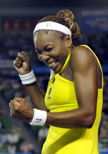 Gallery Aus Open Day 12: Venus Williams celebrates