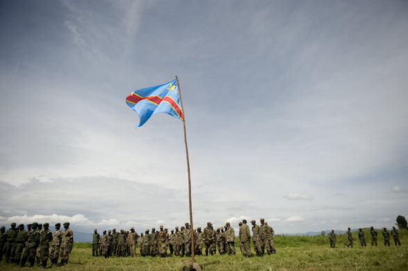 Gallery 30 January 2009: Democratic Republic of the Congo: CNDP fighters line up during a ceremony