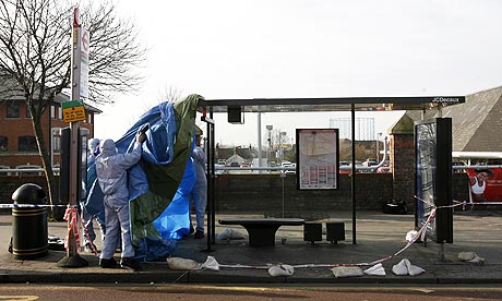 A man who was fatally stabbed at a London bus stop last night was taking his 