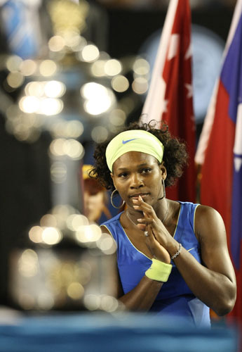 Gallery Australian Open Day 13: A pensive looking Serena stares at ht