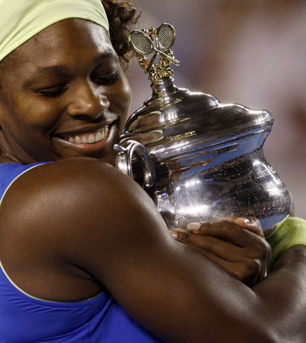 Gallery Australian Open Day 13: Serena Williams with the Australian Open Women's singles trophy
