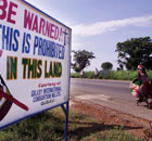 Muslim women cross the border of Zamfara in northeastern Nigeria