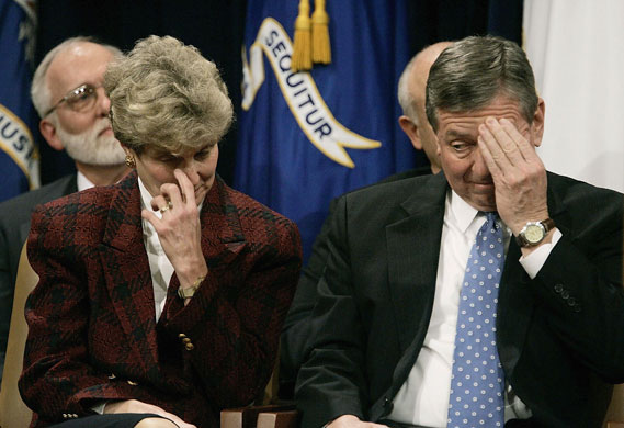 Gallery President George W Bush: Department Of Justice Holds Farewell Ceremony For Attorney General John Ash