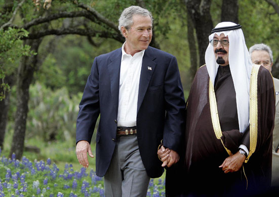 Gallery President George W Bush: US President George W. Bush and Saudi Crown Prince Abdullah 