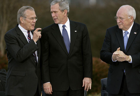 Gallery President George W Bush: Pentagon Holds Departure Ceremony For Rumsfeld