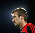David Beckahm in his new AC Milan shirt