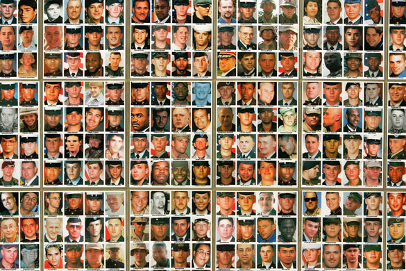 Gallery President George W Bush: War Dead Are Remembered At Arlington West Memorial