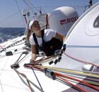 Sam Davies aboard Roxy