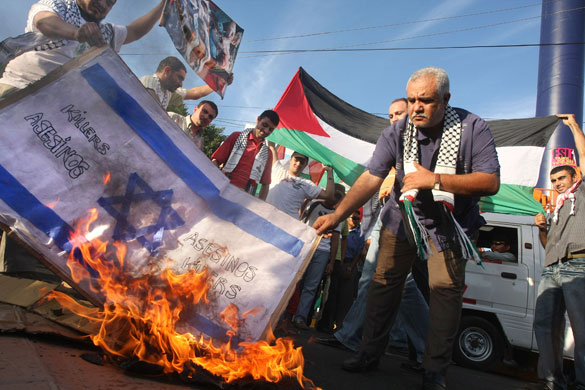 Gallery Gaza world protests: Members of the Palestinian community protest in Nicaragua 