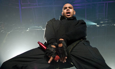 Chris Brown performing at the Odyssey Arena, Belfast