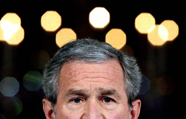 Gallery President George W Bush: U.S. President George W. Bush holds a news conference