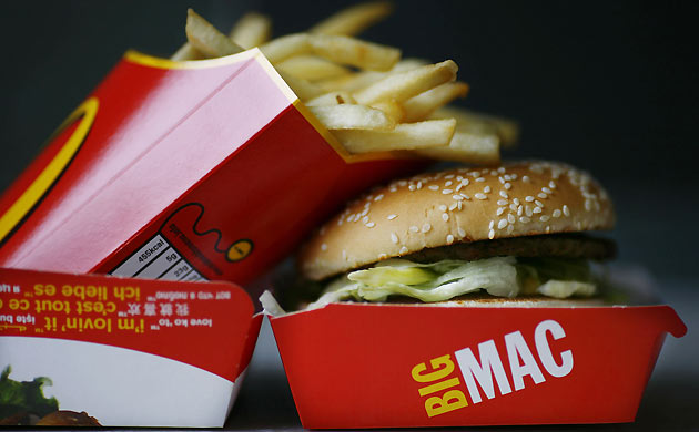 McDonald's Big Mac hamburger and fries