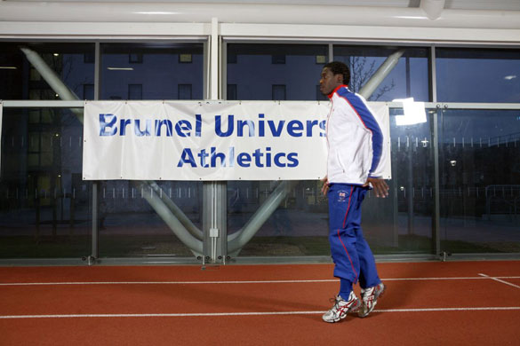 Gallery Warm-up: Running drills: Christian Malcolm, Heel-toe drill