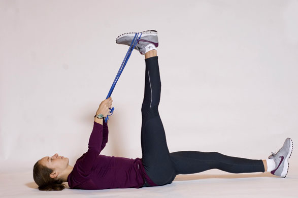 Stephanie Twell, hamstring stretches