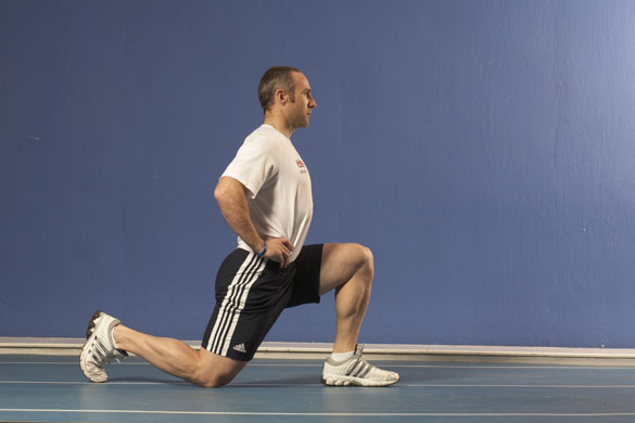 Jamie Staff, hip flexor stretch