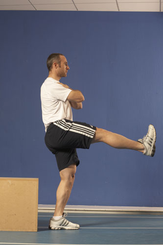 Jamie Staff, single-leg box squat