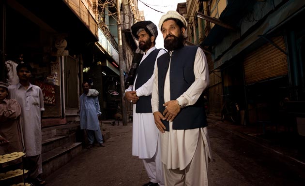 Gallery Children in Pakistan: Tribal leaders from Waziristan on the streets of Peshawar, Pakistan