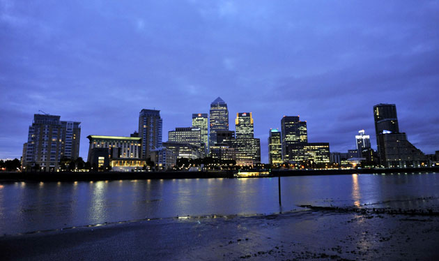 Week in Business: Canary Wharf in London at dawn