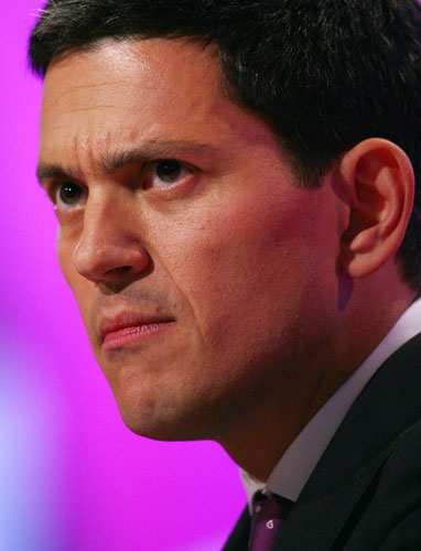 Labour conference 5: Foreign Secretary David Miliband speaks during the Labour Party Conference