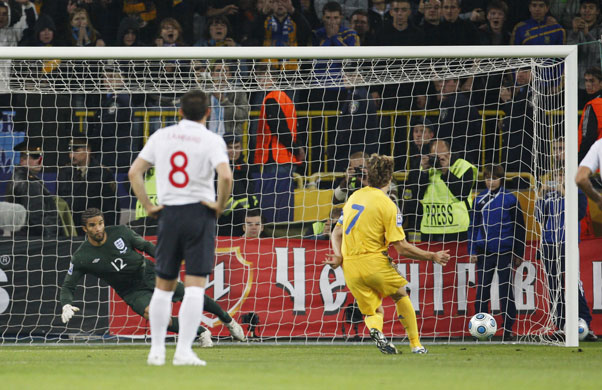 Ukraine v England: Ukraine's Andrei Shevchenko misses a penalty
