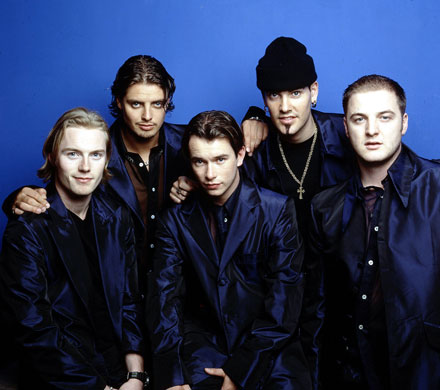 Stephen Gately: Boyzone with Stephen Gately (centre) in 1997