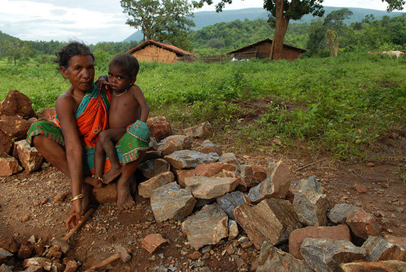 Vedanta in India: Members of the Kutia Kondh tribe from the village of Dangadahal
