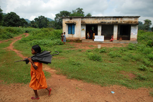 Vedanta in India: A communal building in Pengsur village near Niyamgiri mountain