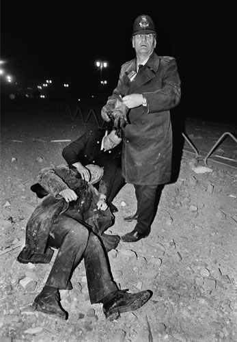 Brighton bombing 1984: The scene outside the Grand Hotel in Brighton after a bomb attack