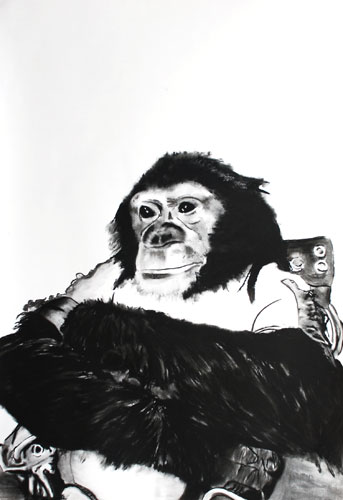 Space pioneers: Space pioneers Ham Portrait 300