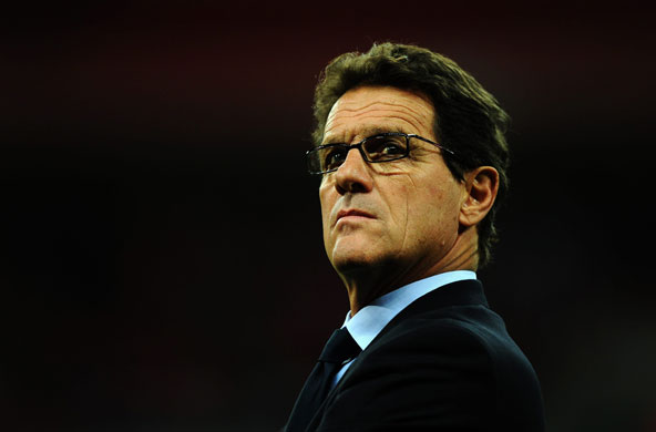 England v Belarus: Fabio Capello looks on at Wembley