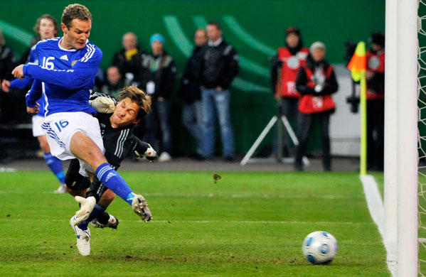 world cup qualifiers: Finland's Johansson scores against Germany