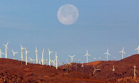 Wind farm in the Mojave desert