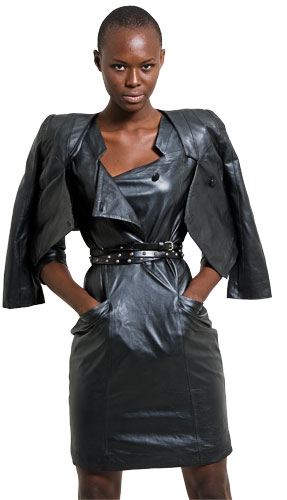 All ages: leather: All ages, Black leather dress