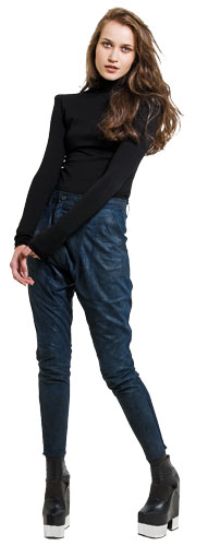 All ages: leather: All ages, Leather and denim trousers