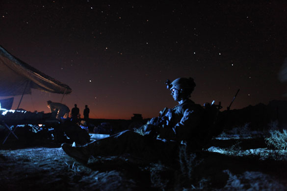 24 hours in pictures: Night mission in Helmand province