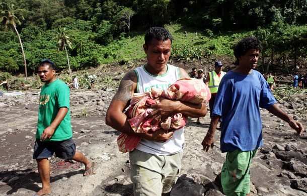 Samoa tsunami: Earthquake triggers a deadly tsunami, Samoa  - 02 Oct 2009