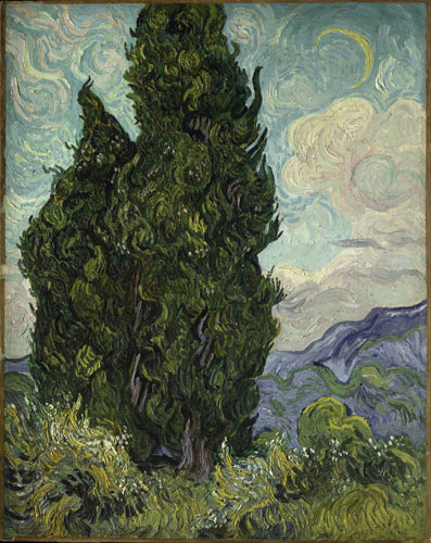 Royal Academy of Art: Royal Academy of Arts Exhibition: Vincent Van Gogh, Cypresses, June 1889